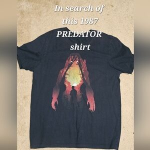 Source Unknown Black Tee with 1987 PREDATOR Sunset Graphic. Do Not Buy.